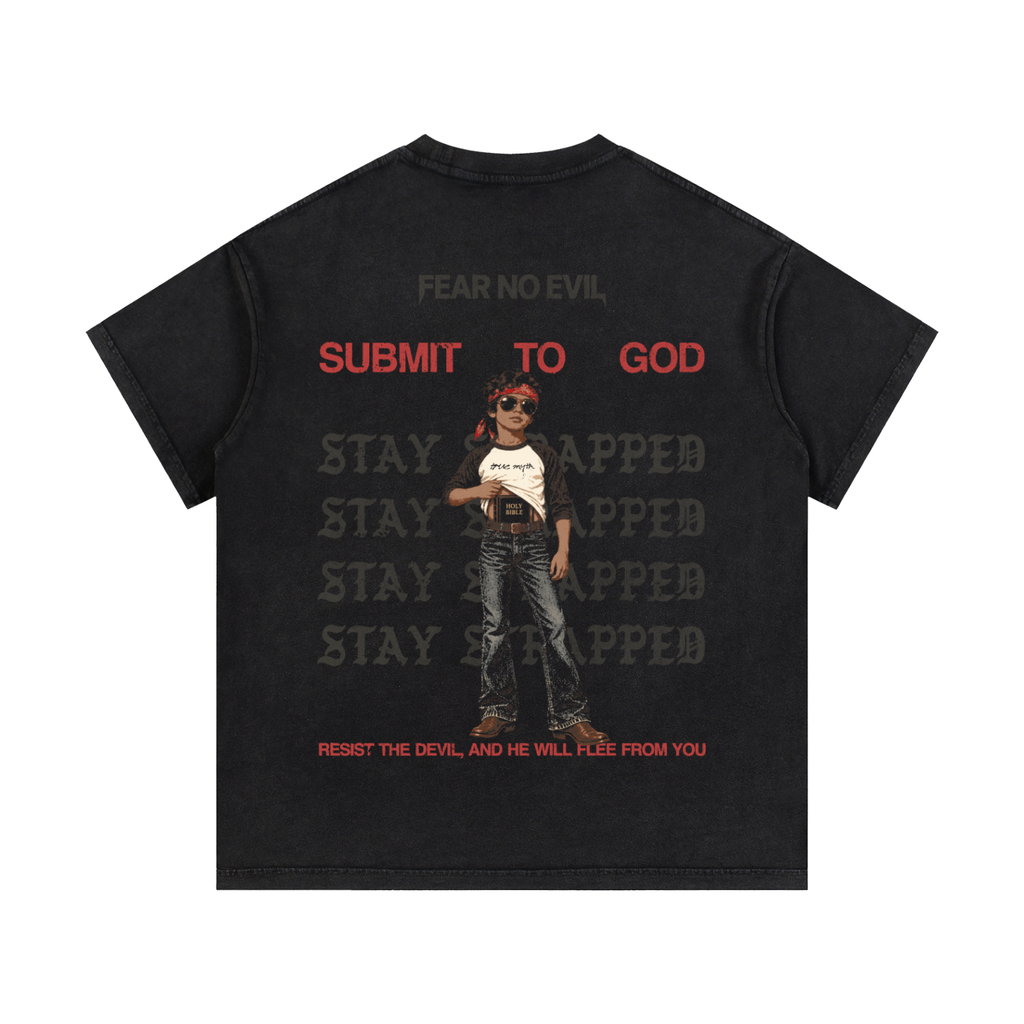 Classic Fit | Stay Strapped-Fear No Evil | Retro Wash Black