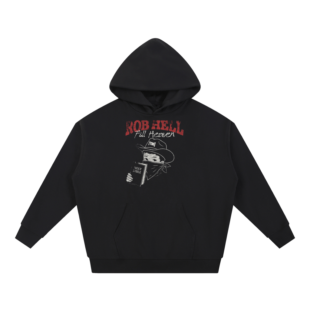 The Gates of Hell Will Not Prevail oversized hoodie, black, photo 3