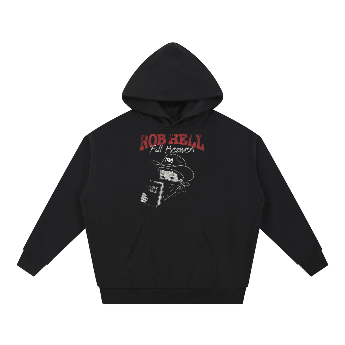 The Gates of Hell Will Not Prevail oversized hoodie, black, photo 3