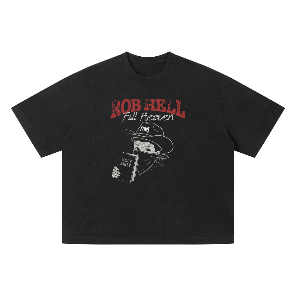 Boxy Cropped 2.0 | The Gates Of Hell Will Not Prevail | Faded Black