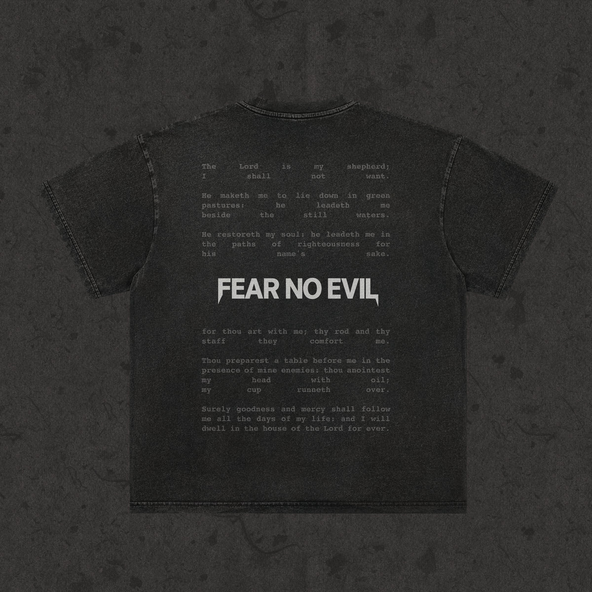 2XL & UP | Through The Valley-Fear No Evil | Retro Wash Black