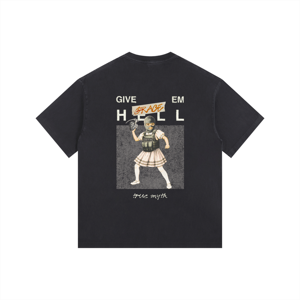 2XL & UP | Give Them Grace | Retro Wash Black