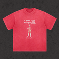 Faded wash tee with the hand-drawn 'RGB Concealed Carry' design by True Myth, faded wash red