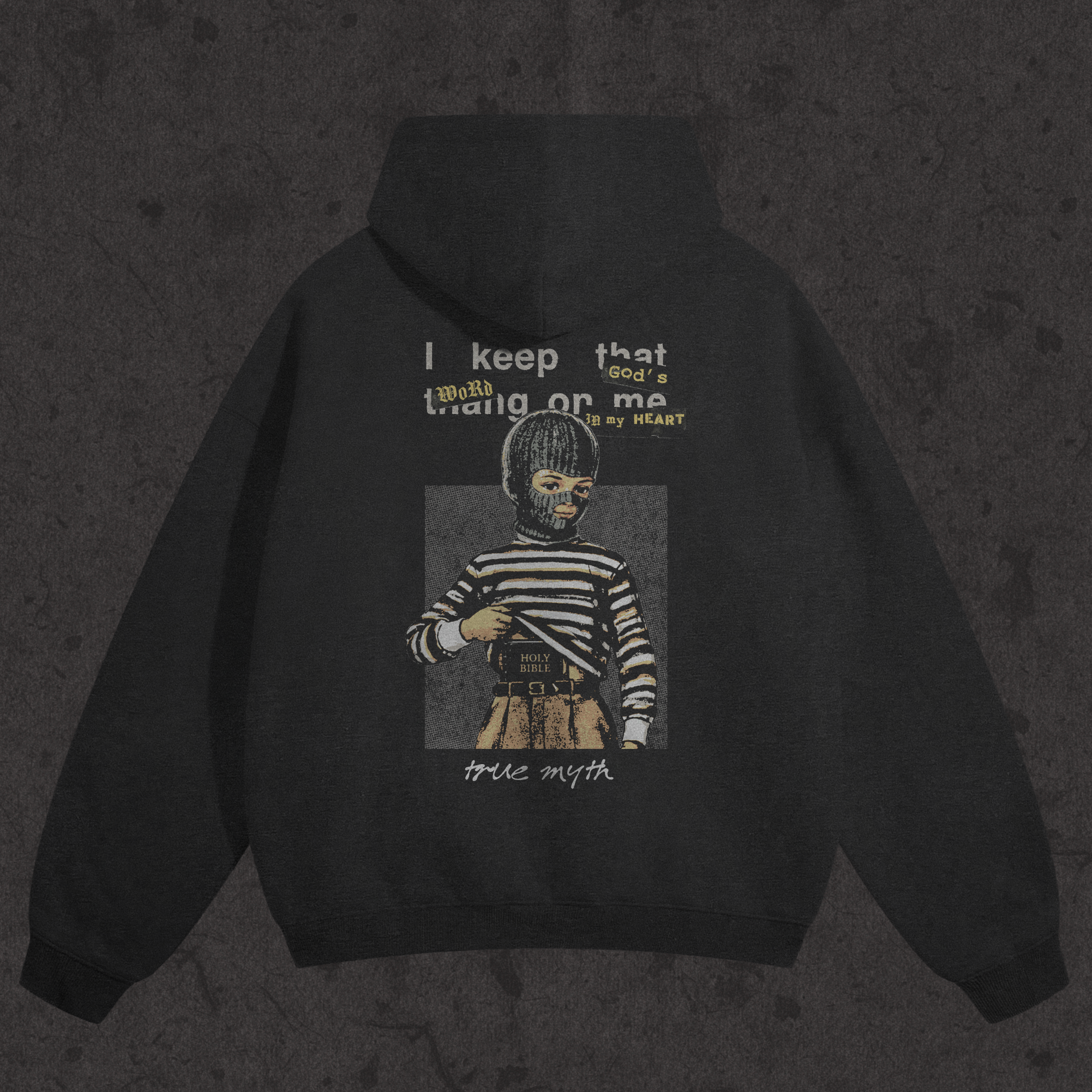 "Thin But Heavy" Oversized Hoodie| Concealed Carry | Black