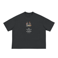 Cropped/Boxy Loose Fit Tee 1.0 | My Treasure Is In Heaven | Black