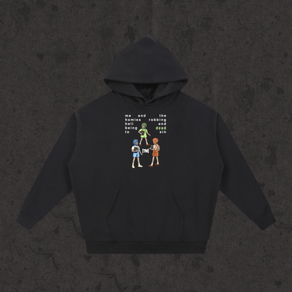 "Thin But Heavy" Oversized Hoodie| Rob Hell-Be Dead To Sin | Black