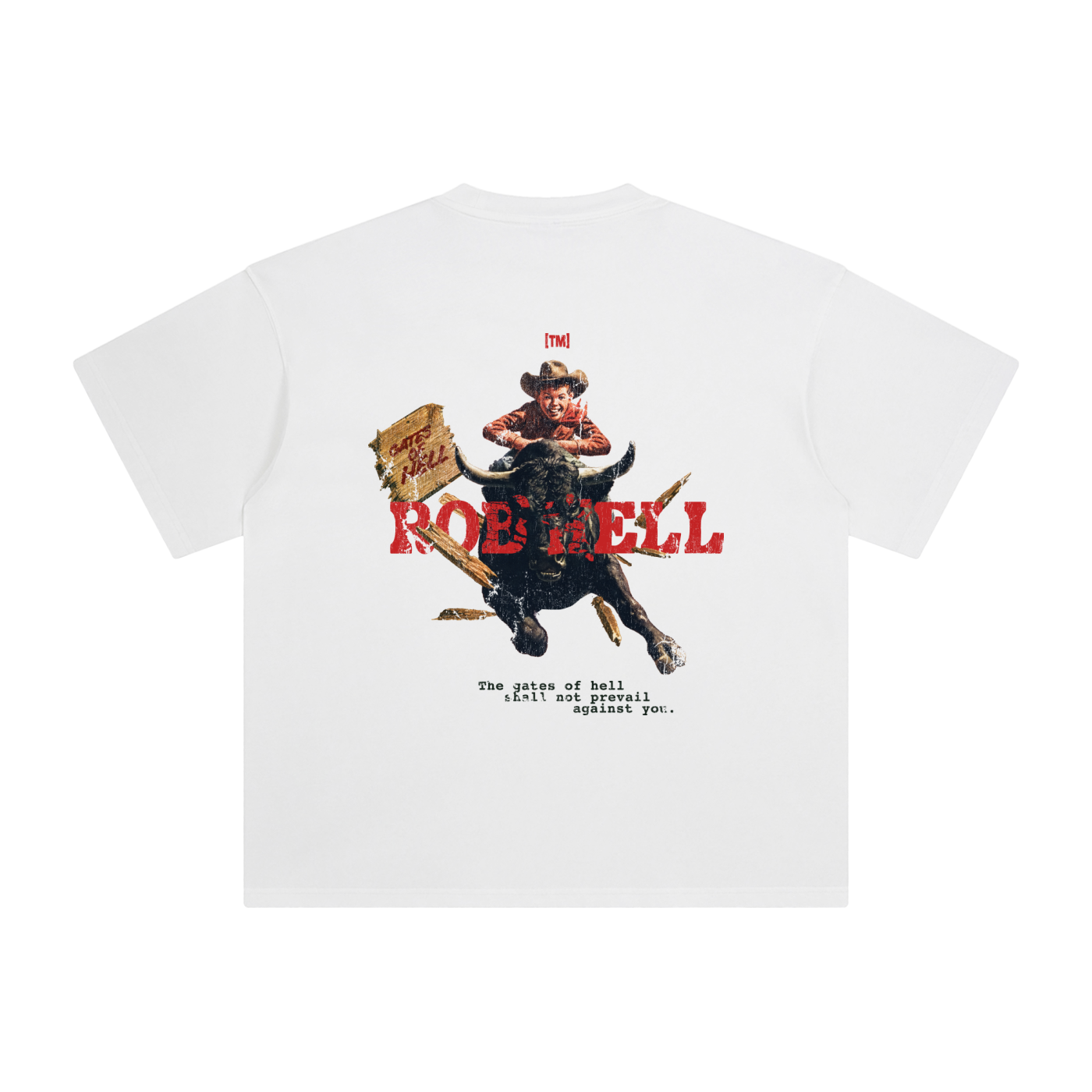 Retro Wash Loose Fit | The Gates of Hell Will Not Prevail | Retro Wash White