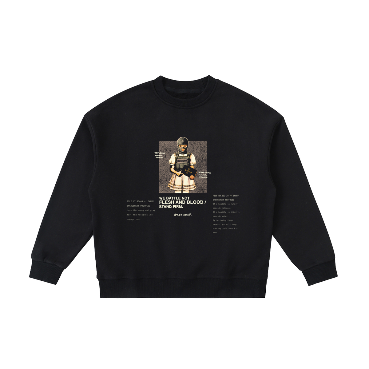 Rules of Engagement kids sweatshirt, black, photo 3