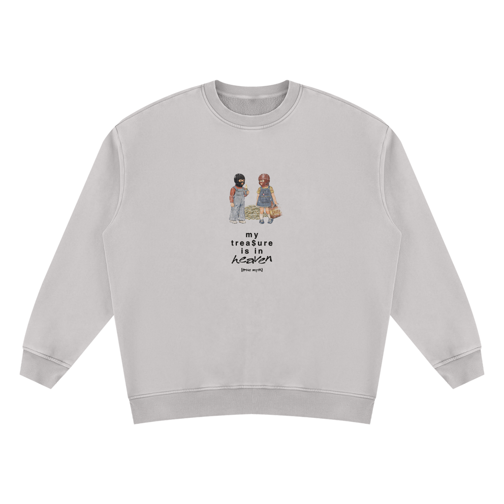 My Treasure Is In Heaven sweatshirt, retro gray, photo 3