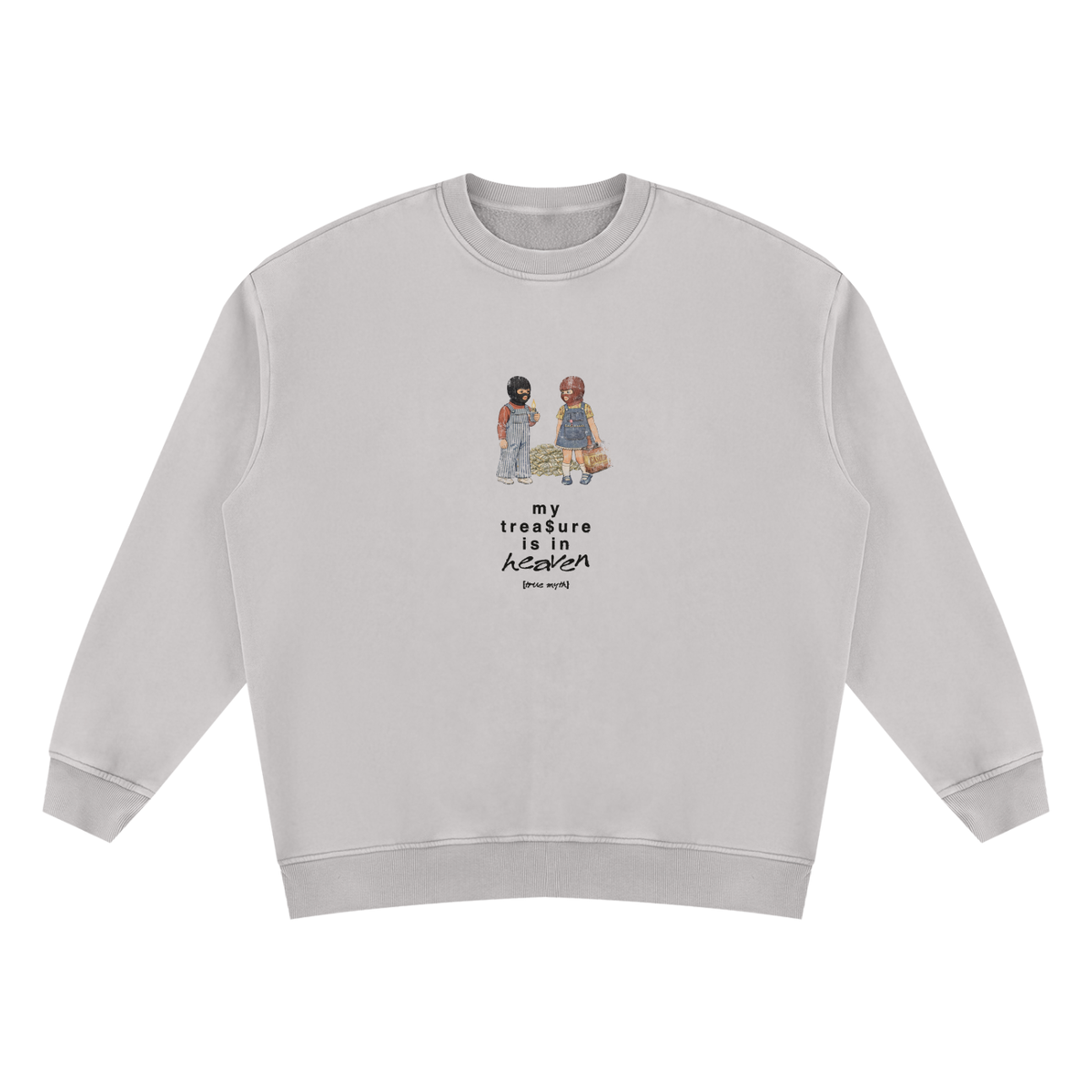 My Treasure Is In Heaven sweatshirt, retro gray, photo 3