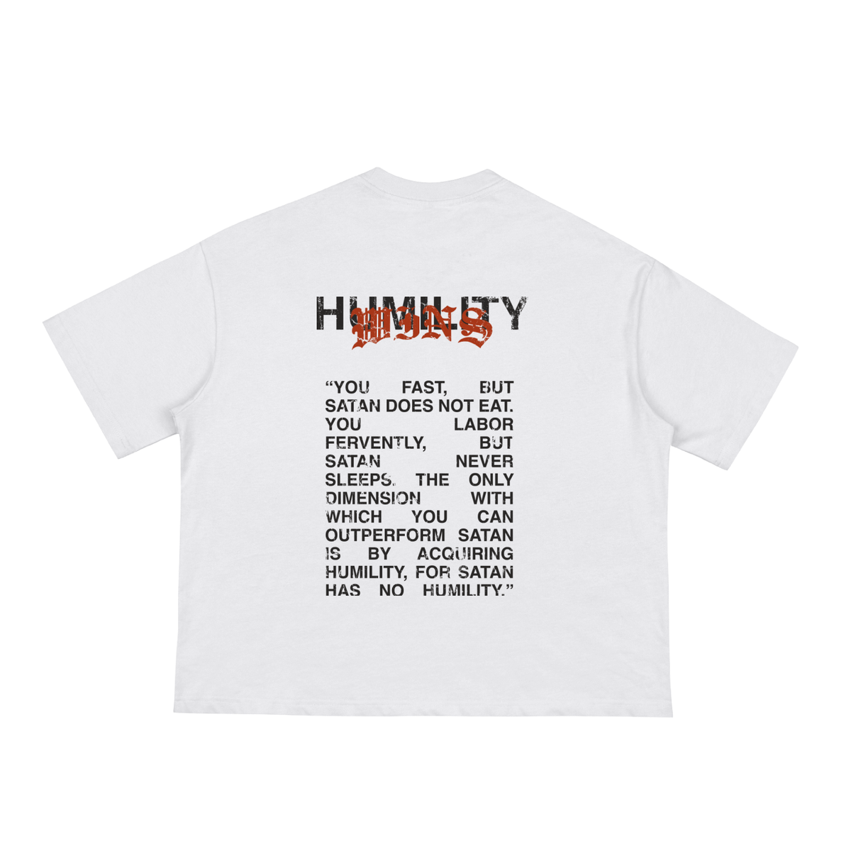 Boxy Cropped 1.0 | Humility Wins | White