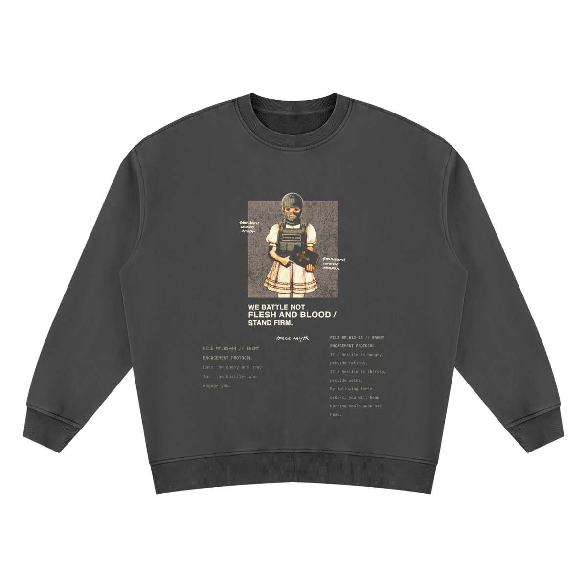 Rules Of Engagement sweatshirt, retro black, photo 3