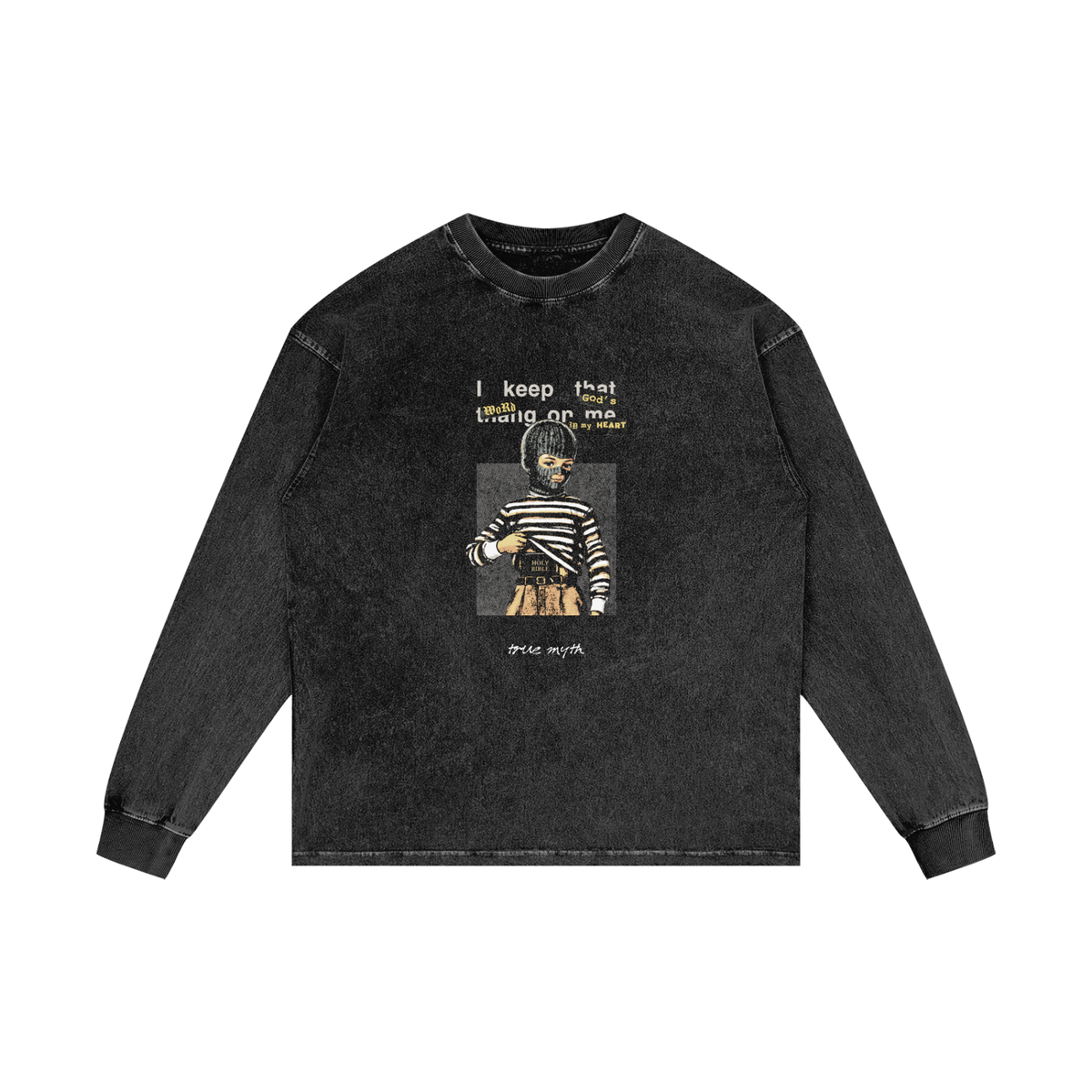 Concealed Carry retro wash long sleeve, retro wash black, photo 3