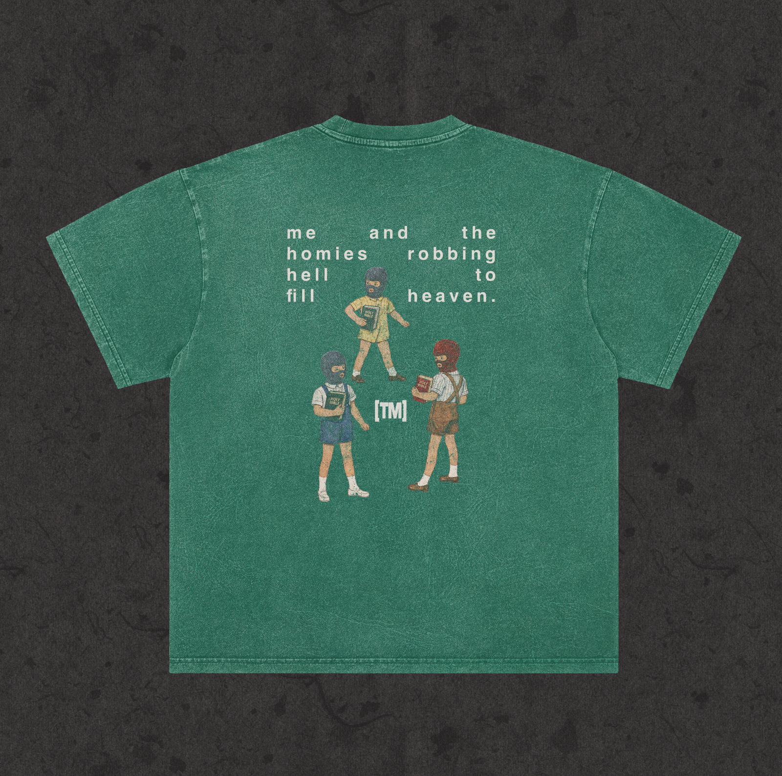 Faded Wash Loose Fit Tee | RGB Robbing Hell | Various Colors