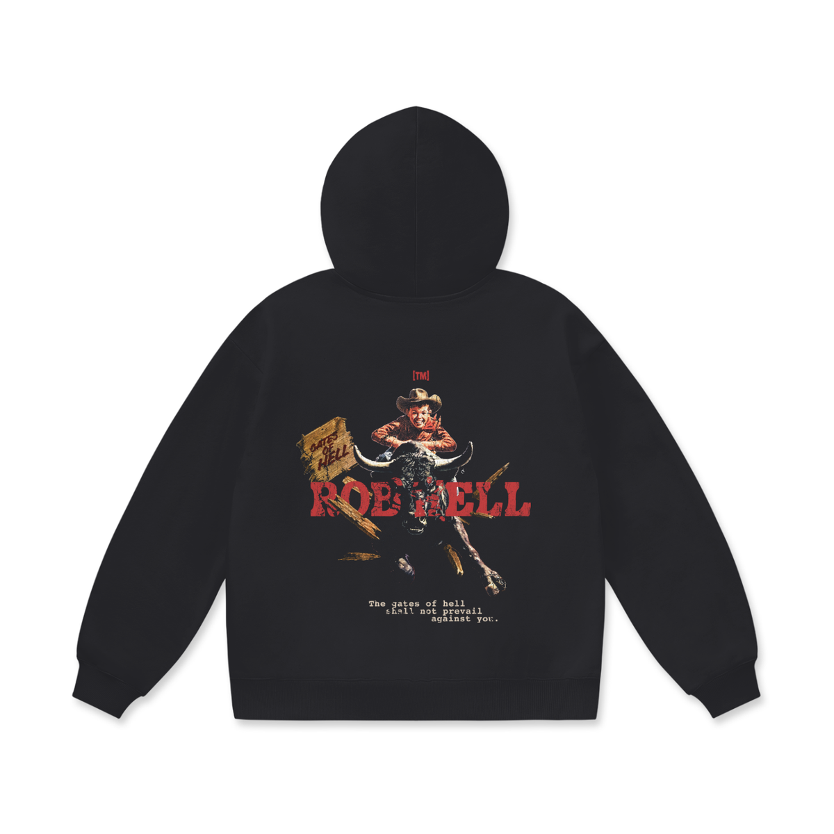 The Gates of Hell Will Not Prevail 2XL & up hoodie, black, photo 5