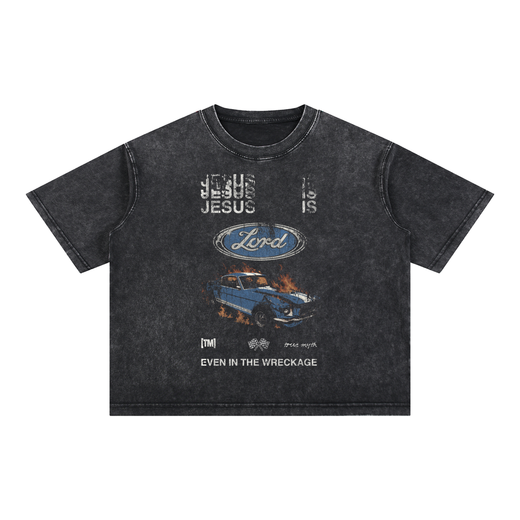 Mineral Wash Boxy Cotton T-Shirt