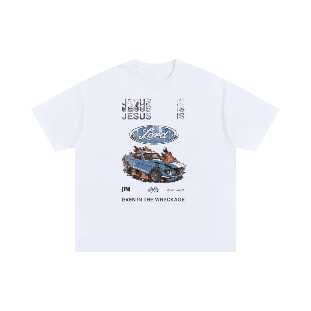 Jesus is Lord Even In The Wreckage 2XL & up tee, white, photo 3