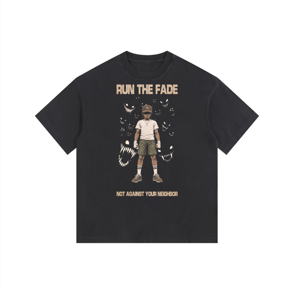 Run The Fade 2XL & up tee, black, photo 3