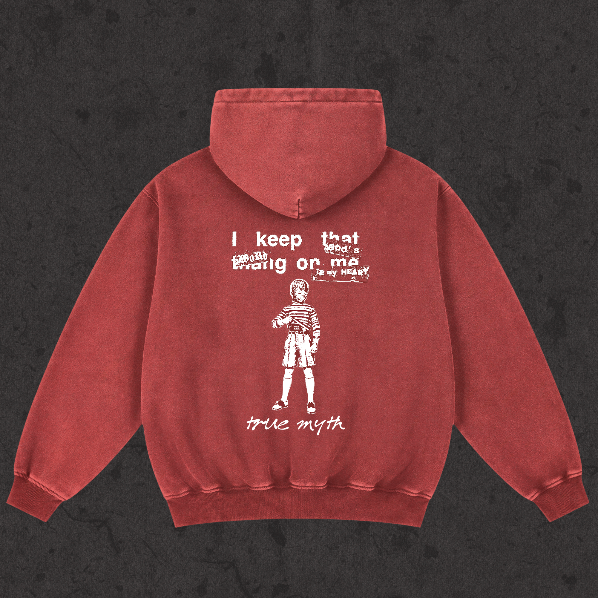 Faded Wash Oversize Hoodie | RGB Concealed Carry | Faded Wash Red