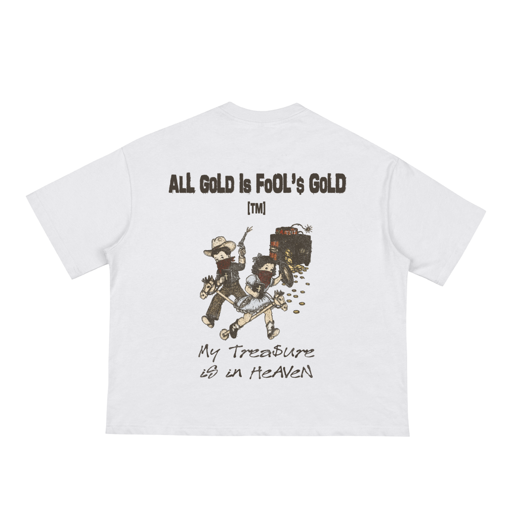 Boxy Cropped 1.0 | All Gold Is Fool's Gold | White
