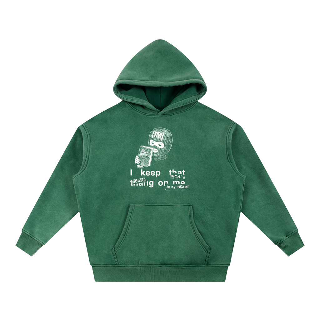 Faded Wash Oversize Hoodie | RGB Concealed Carry | Faded Wash Green