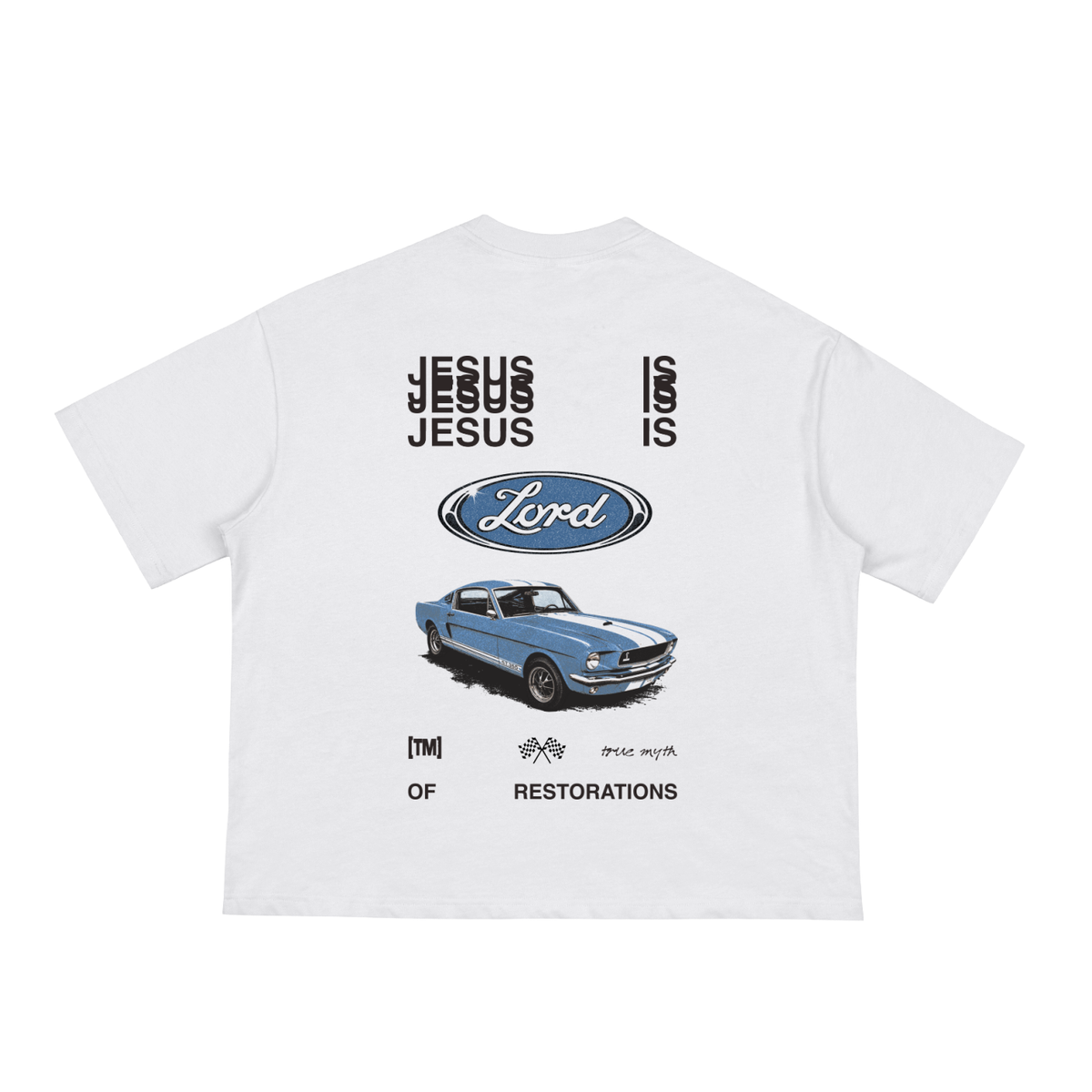 Boxy Cropped 1.0 | Jesus is Lord Even In The Wreckage  | White