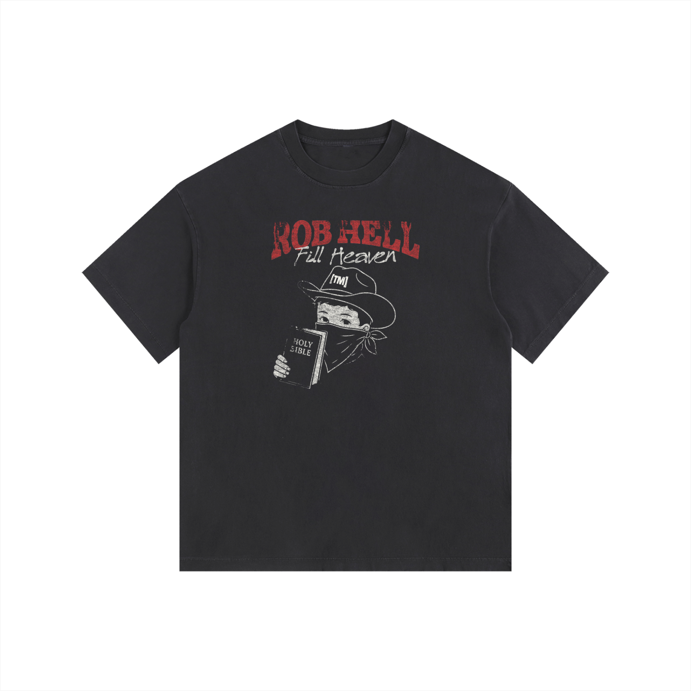 2XL & UP | Gates of Hell Will Not Prevail| Retro Wash Black