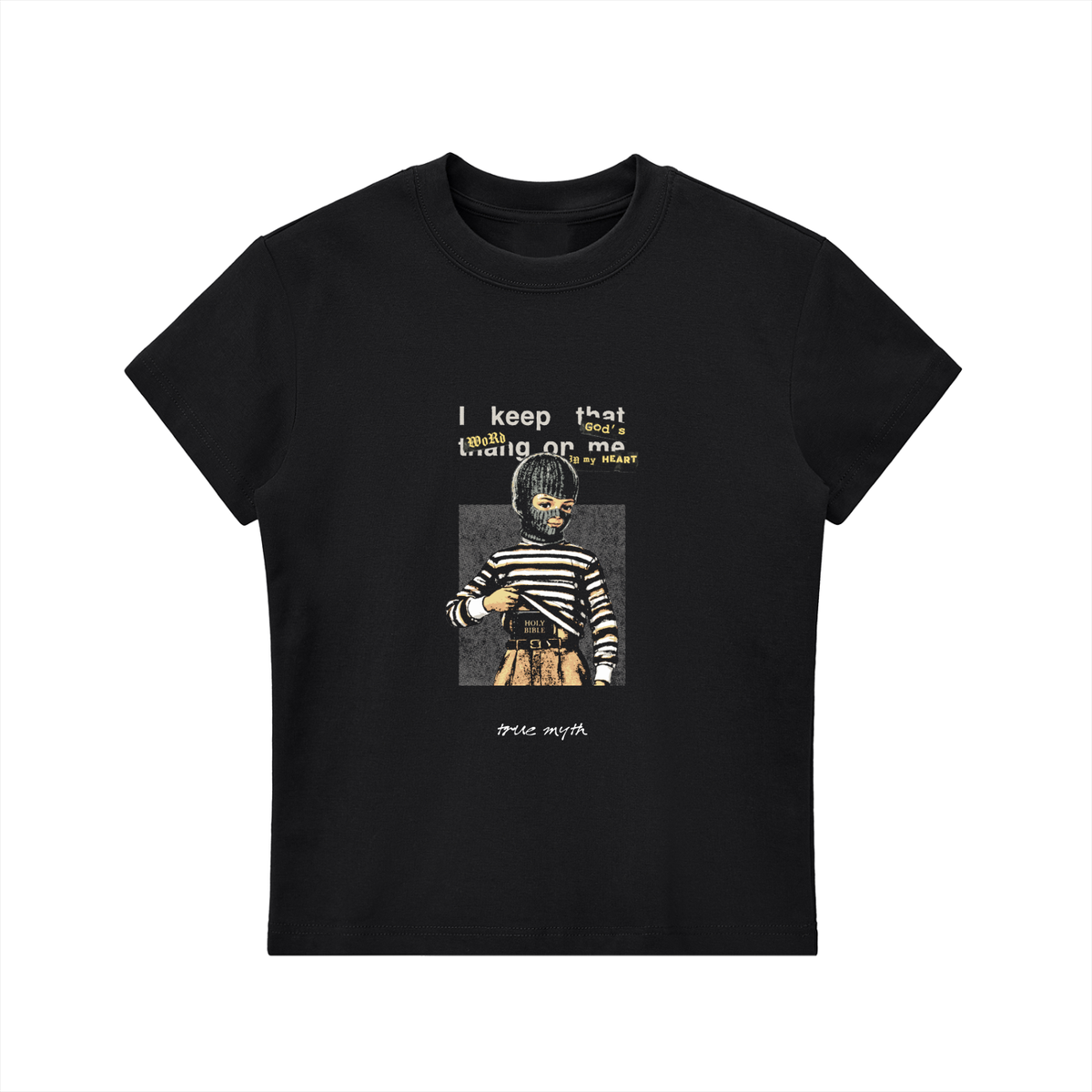 Concealed Carry women's ultra slim tee, black, photo 3
