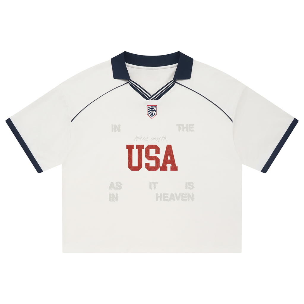 Boxy Oversized Soccer Kit | As It Is In Heaven | USA White