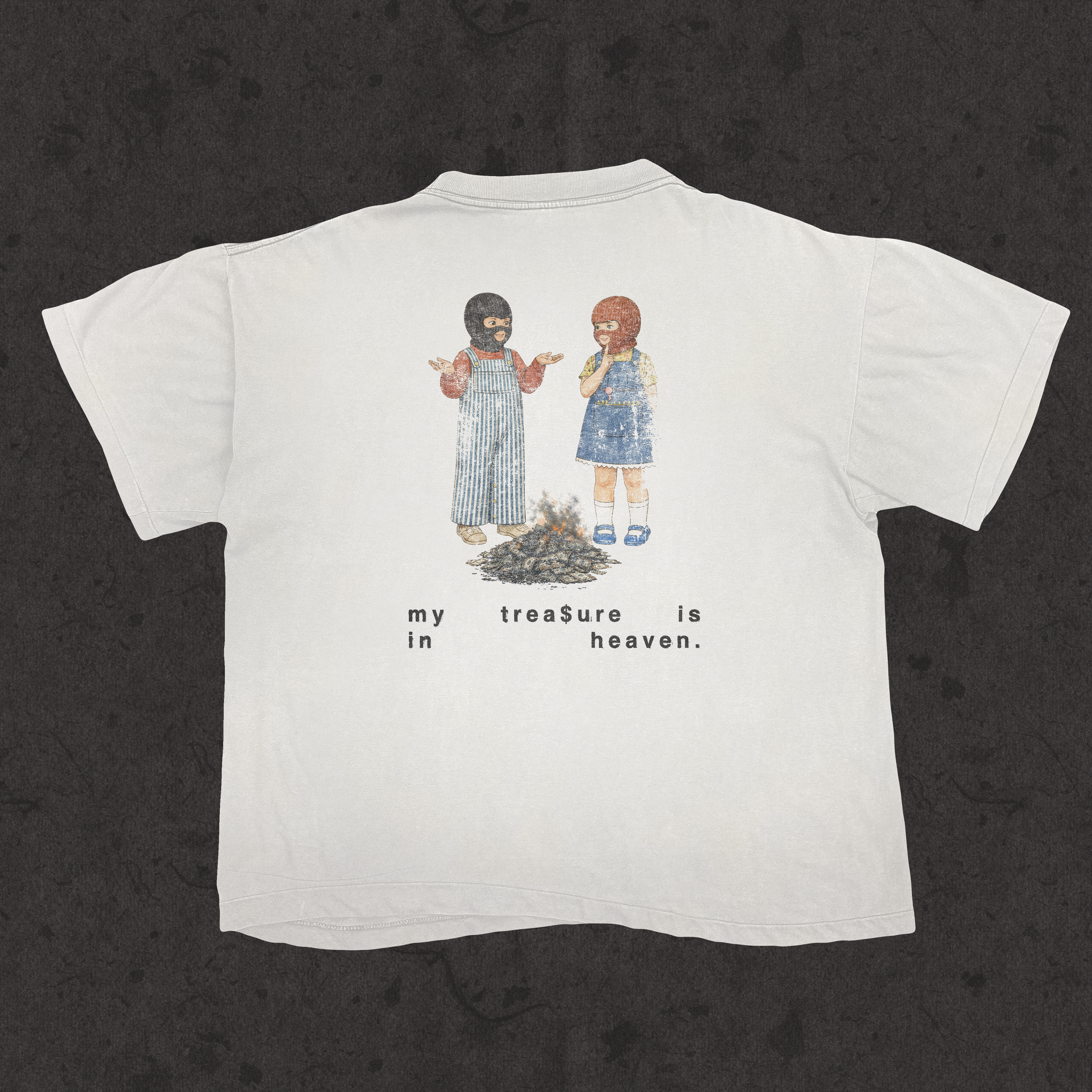 Retro Wash Loose Fit Tee | Robbing Hell | White