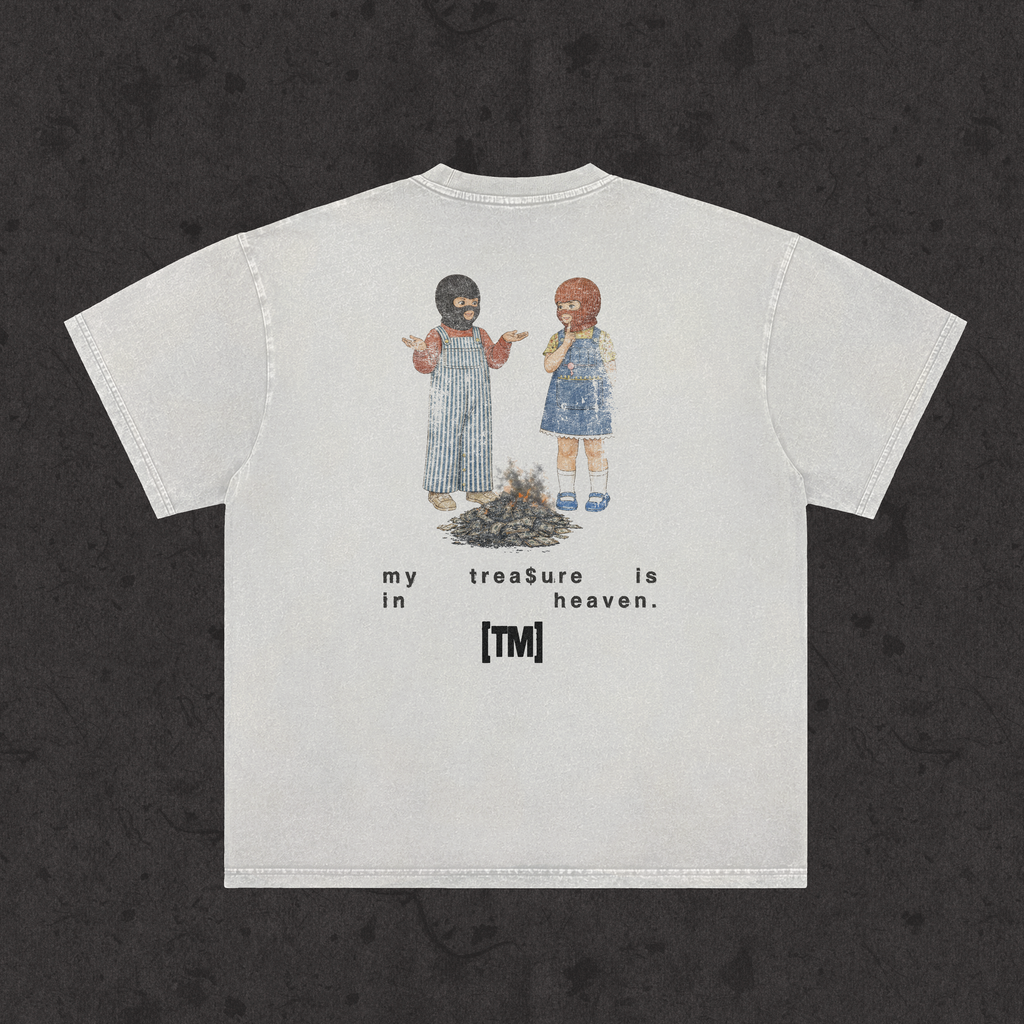Retro Wash Loose Fit Tee | My Treasure Is In Heaven | White