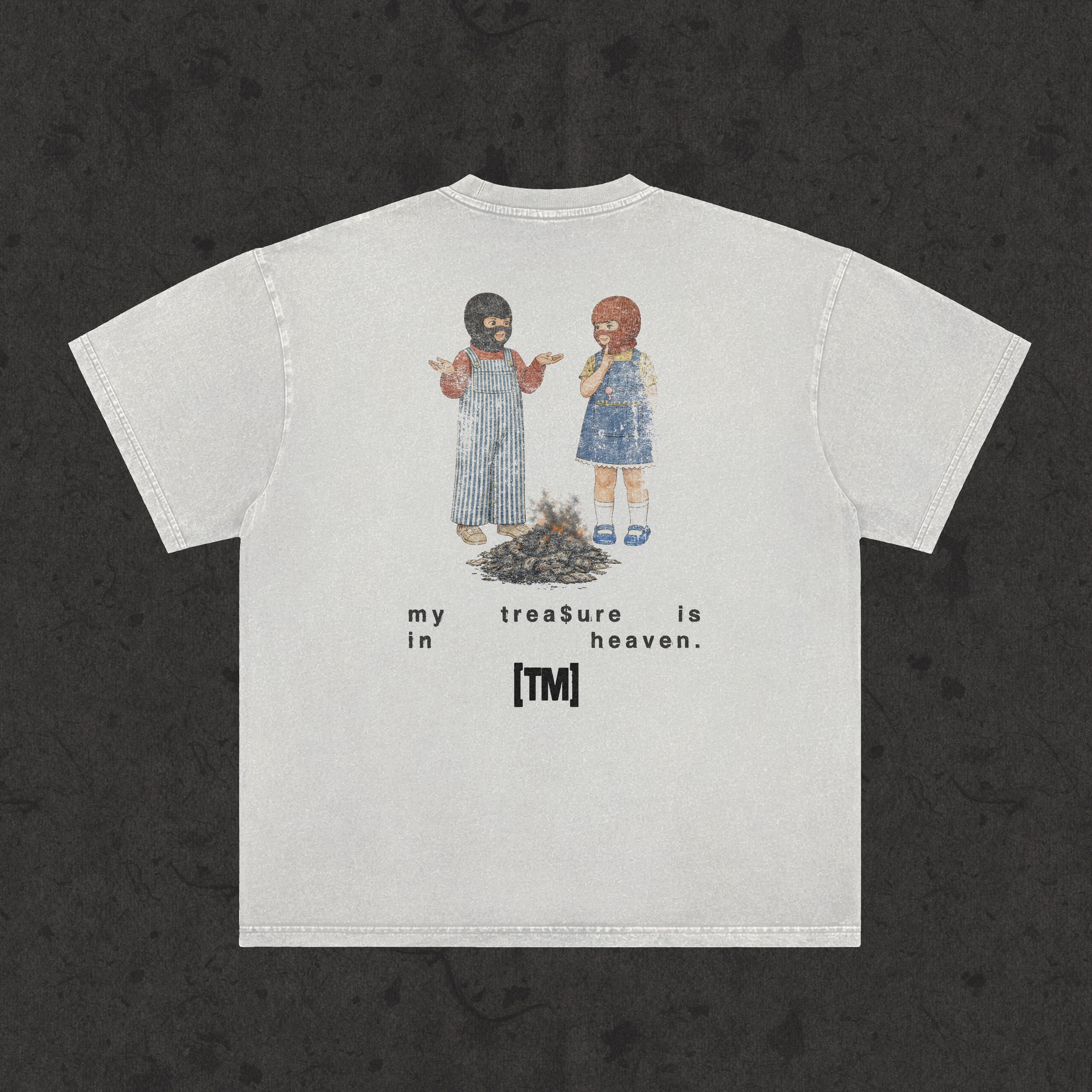 Retro Wash Loose Fit Tee | My Treasure Is In Heaven | White