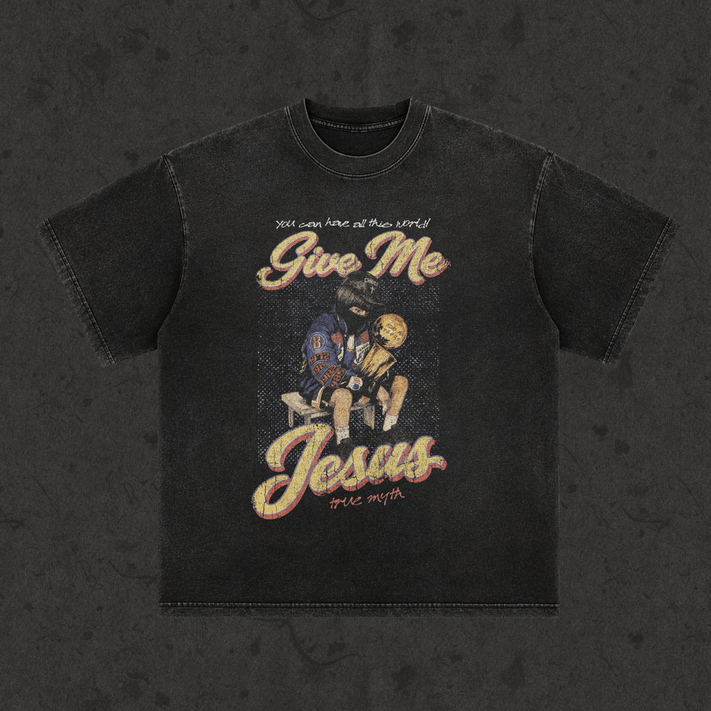 Retro Wash Loose Fit | Give Me Jesus-Mamba Edition | Retro Wash Black