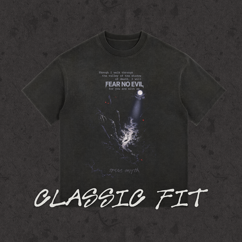 Classic Fit | Through The Valley-Fear No Evil | Retro Wash Black