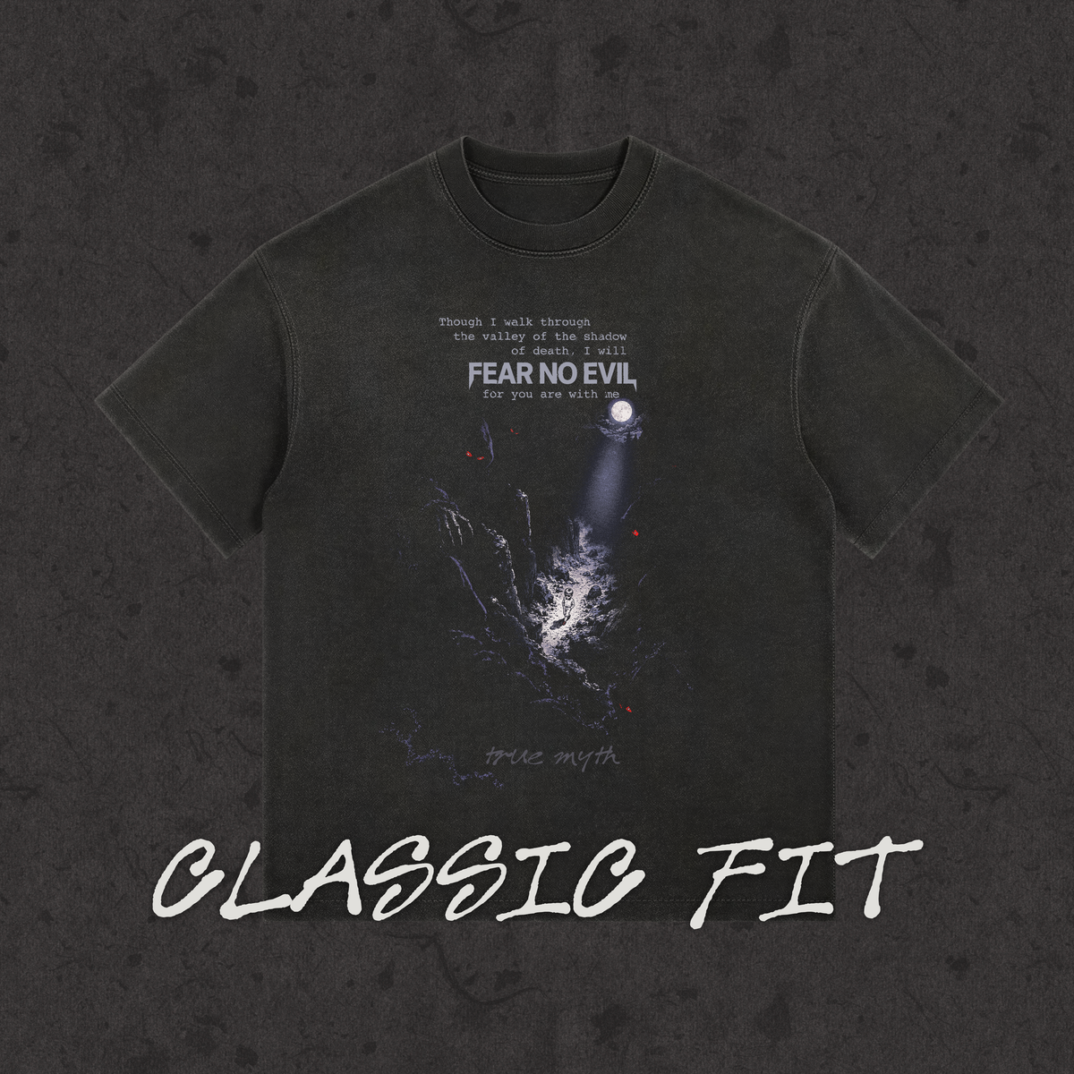 Classic Fit | Through The Valley-Fear No Evil | Retro Wash Black