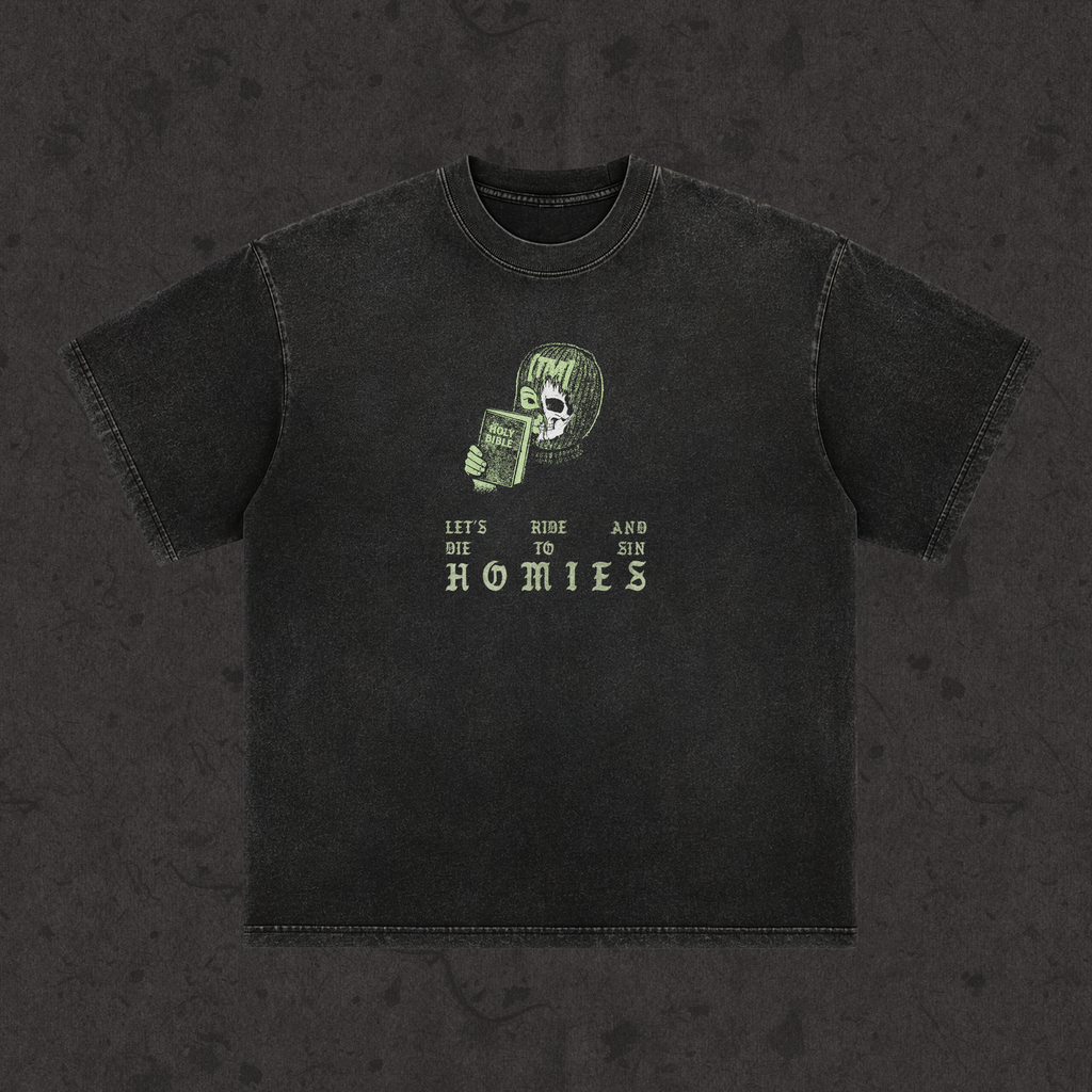 Retro Wash Loose Fit | Ride or Die to SIn | Retro Wash Black