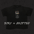 Cropped/Boxy Loose Fit Tee 1.0 | My Treasure Is In Heaven | Black