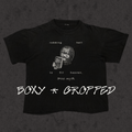 Cropped/Boxy Loose Fit Tee 1.0 | Robbing Hell To Fill Heaven | Black