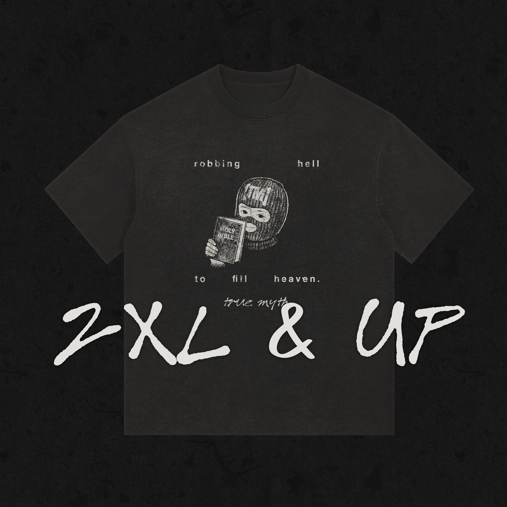 2XL & UP | Retro Wash Tee | Robbing Hell | Retro Wash Black