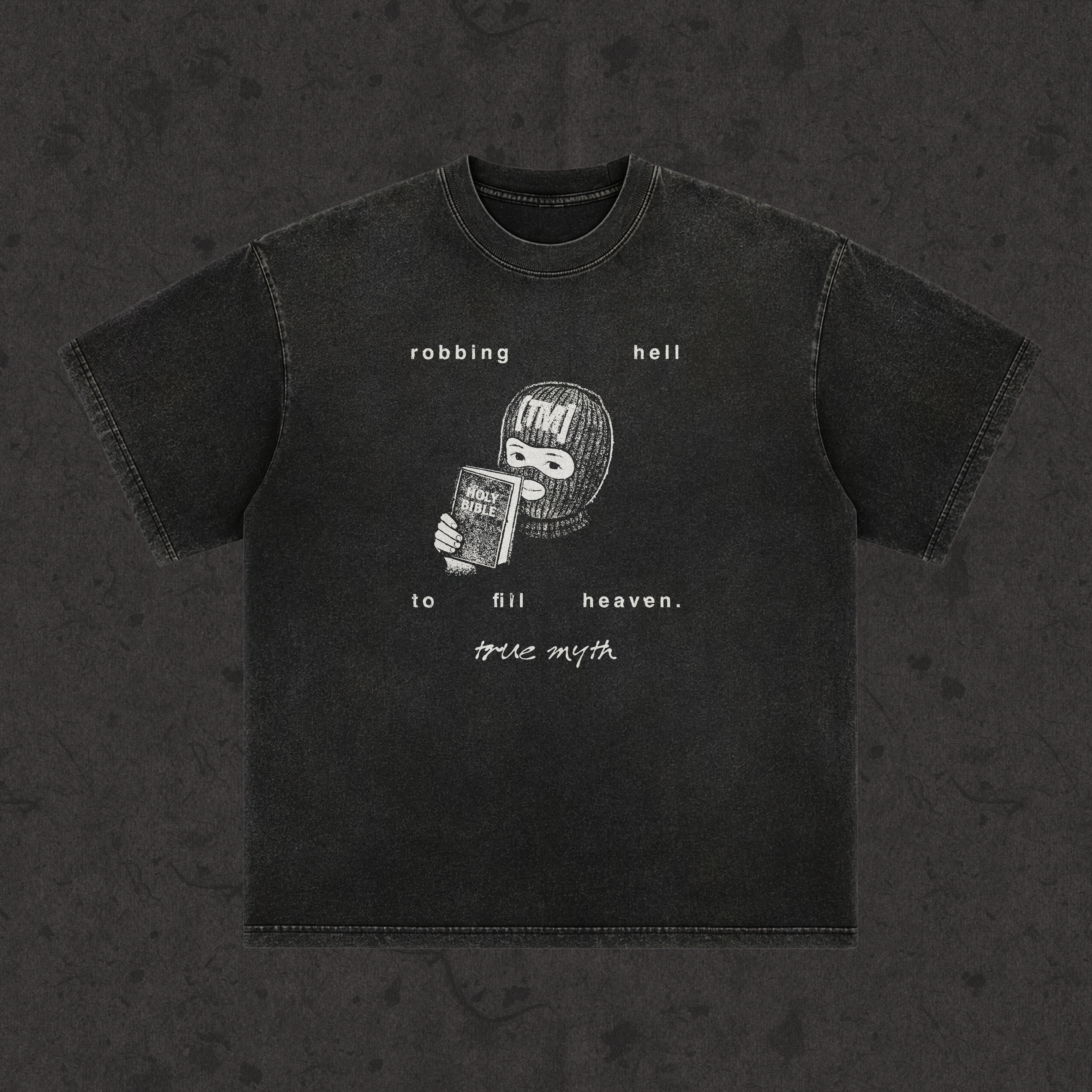 Retro Wash Loose Fit Tee | Robbing Hell | Black