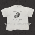 Cropped/Boxy Loose Fit Tee 1.0 | Robbing Hell To Fill Heaven | White