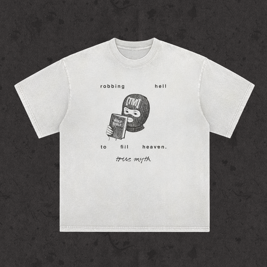 Retro Wash Loose Fit Tee | Robbing Hell | White