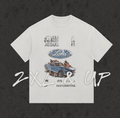2XL & up tee with the hand-drawn 'Jesus is Lord Even In The Wreckage' design by True Myth, white