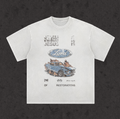 Retro wash tee with the hand-drawn 'Jesus is Lord Even In The Wreckage' design by True Myth, white