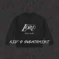 Kids Fleece Crewneck Jesus is Lord-Mamba Edition black front