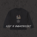 Kids Fleece Crewneck My Treasure Is In Heaven black front