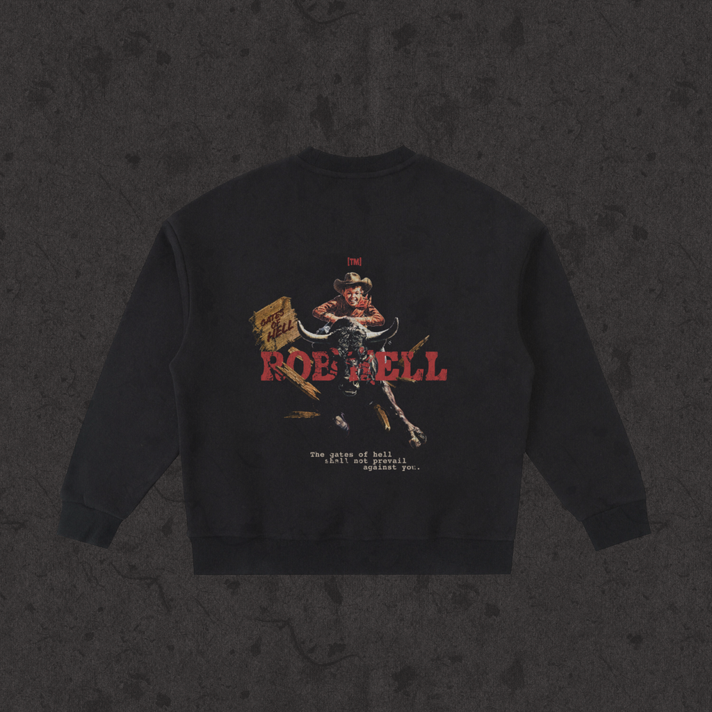 Kids Fleece Crewneck The Gates of Hell Will Not Prevail black back