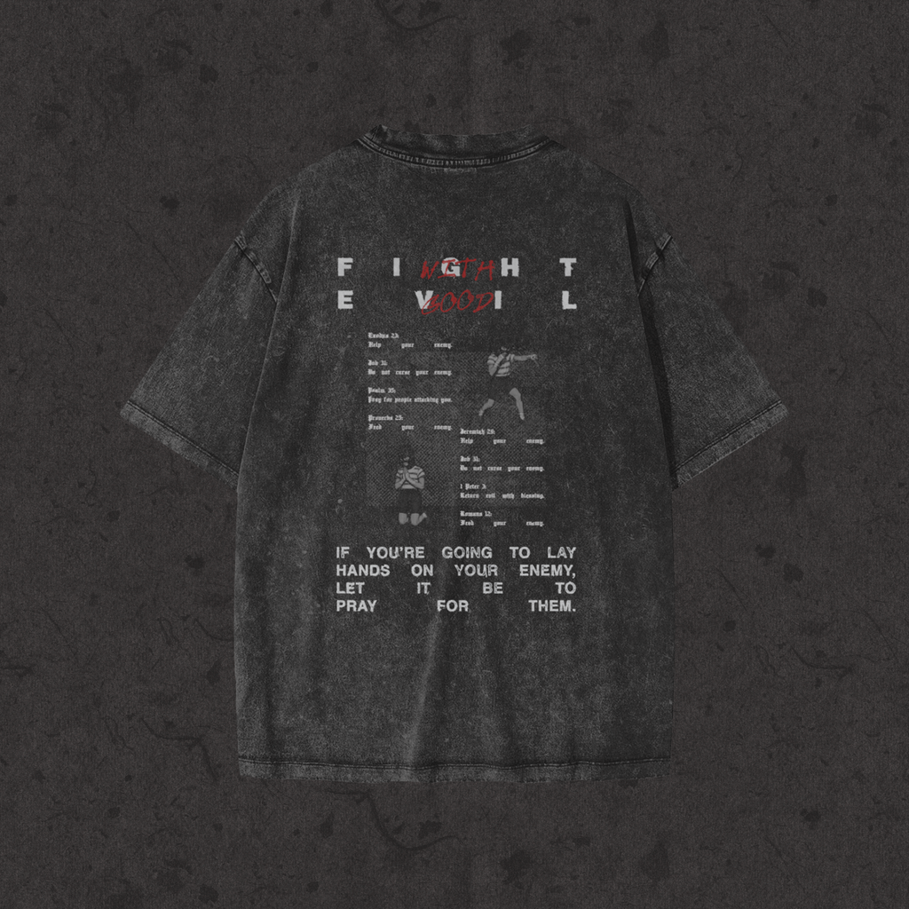 Kids Snow Washed Tee Catch These Hands black back