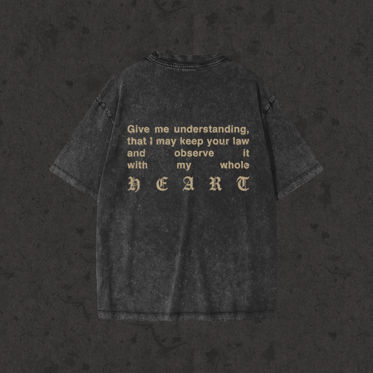 Kids Snow Washed Tee I Got The Word On My Mind black back