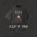 Kids Snow Washed Tee Stay Strapped-Fear No Evil black front